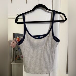 Old Navy Gray Ribbed Tank Top